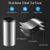 imageGoplus Automatic Motion Sensor Trash Can 8 Gallon 30 L Touchless Trash Bin with Soft Close Lid Round Stainless Steel Waste Bin Smart Electric Garbage Can for Home Kitchen Office Silver