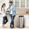imageGoplus Automatic Motion Sensor Trash Can 8 Gallon 30 L Touchless Trash Bin with Soft Close Lid Round Stainless Steel Waste Bin Smart Electric Garbage Can for Home Kitchen Office Silver