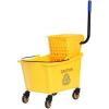 imageGoplus Commercial Mop Bucket Side Press Wringer Cleaning Caddy with 35 Quart Larger Capacity Yellow1 Count Pack of 1