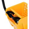 imageGoplus Commercial Mop Bucket Side Press Wringer Cleaning Caddy with 35 Quart Larger Capacity Yellow1 Count Pack of 1