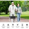 imageGoplus Folding Walker for Seniors Lightweight Standard Walker with 5 Wheels Seat and Arm Rest Pad Height Adjustable Platform Walker Standing ampamp Walking Mobility Aid for Elderly Handicap Disabled