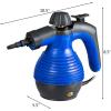 imageGoplus Handheld Pressurized Steam Cleaner with 9 Piece Accessories Multipurpose Steamer wSafety Lock for Carpet Curtain Car Seat 1050W Portable Upholstery Steamer for Home Kitchen BathroomYellowBlue