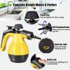 imageGoplus Handheld Pressurized Steam Cleaner with 9 Piece Accessories Multipurpose Steamer wSafety Lock for Carpet Curtain Car Seat 1050W Portable Upholstery Steamer for Home Kitchen BathroomYellowYellow