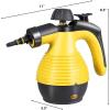 imageGoplus Handheld Pressurized Steam Cleaner with 9 Piece Accessories Multipurpose Steamer wSafety Lock for Carpet Curtain Car Seat 1050W Portable Upholstery Steamer for Home Kitchen BathroomYellowYellow