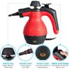 imageGoplus Handheld Pressurized Steam Cleaner with 9 Piece Accessories Multipurpose Steamer wSafety Lock for Carpet Curtain Car Seat 1050W Portable Upholstery Steamer for Home Kitchen BathroomYellowRed