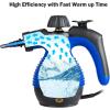 imageGoplus Handheld Pressurized Steam Cleaner with 9 Piece Accessories Multipurpose Steamer wSafety Lock for Carpet Curtain Car Seat 1050W Portable Upholstery Steamer for Home Kitchen BathroomYellowBlue