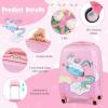 imageGoplus Kids Luggage Set 12quot ampamp 18quot Kids Carry On Luggage Set Multidirectional Wheels Suitcase Large Capacity Rolling Trolley Suitcase Gift for Boys and Girls Toddlers Children TravelPink