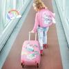 imageGoplus Kids Luggage Set 12quot ampamp 18quot Kids Carry On Luggage Set Multidirectional Wheels Suitcase Large Capacity Rolling Trolley Suitcase Gift for Boys and Girls Toddlers Children TravelPink