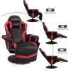 imageGoplus Massage Gaming Chair Racing Style Gaming Recliner wAdjustable Backrest and Footrest Ergonomic High Back PU Leather Computer Office Chair Swivel Game Chair wCup Holder and Side PouchRed