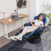 imageGoplus Massage Gaming Chair Racing Style Gaming Recliner wAdjustable Backrest and Footrest Ergonomic High Back PU Leather Computer Office Chair Swivel Game Chair wCup Holder and Side PouchBlue