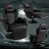 imageGoplus Massage Gaming Chair Racing Style Gaming Recliner wAdjustable Backrest and Footrest Ergonomic High Back PU Leather Computer Office Chair Swivel Game Chair wCup Holder and Side PouchBlack