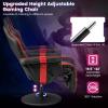 imageGoplus Massage Gaming Chair Racing Style Gaming Recliner wAdjustable Backrest and Footrest Ergonomic High Back PU Leather Computer Office Chair Swivel Game Chair wCup Holder and Side PouchRed
