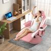 imageGoplus Massage Gaming Chair Racing Style Gaming Recliner wAdjustable Backrest and Footrest Ergonomic High Back PU Leather Computer Office Chair Swivel Game Chair wCup Holder and Side PouchPink