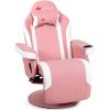 imageGoplus Massage Gaming Chair Racing Style Gaming Recliner wAdjustable Backrest and Footrest Ergonomic High Back PU Leather Computer Office Chair Swivel Game Chair wCup Holder and Side PouchPink