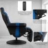 imageGoplus Massage Gaming Chair Racing Style Gaming Recliner wAdjustable Backrest and Footrest Ergonomic High Back PU Leather Computer Office Chair Swivel Game Chair wCup Holder and Side PouchBlue