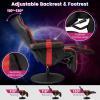 imageGoplus Massage Gaming Chair Racing Style Gaming Recliner wAdjustable Backrest and Footrest Ergonomic High Back PU Leather Computer Office Chair Swivel Game Chair wCup Holder and Side PouchRed