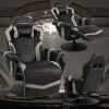 imageGoplus Massage Gaming Chair Racing Style Gaming Recliner wAdjustable Backrest and Footrest Ergonomic High Back PU Leather Computer Office Chair Swivel Game Chair wCup Holder and Side PouchGrey