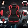 imageGoplus Massage Gaming Chair Racing Style Gaming Recliner wAdjustable Backrest and Footrest Ergonomic High Back PU Leather Computer Office Chair Swivel Game Chair wCup Holder and Side PouchRed