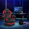 imageGoplus Massage Gaming Chair Racing Style Gaming Recliner wAdjustable Backrest and Footrest Ergonomic High Back PU Leather Computer Office Chair Swivel Game Chair wCup Holder and Side PouchRed