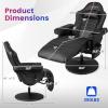 imageGoplus Massage Gaming Chair Racing Style Gaming Recliner wAdjustable Backrest and Footrest Ergonomic High Back PU Leather Computer Office Chair Swivel Game Chair wCup Holder and Side PouchBlack