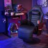 imageGoplus Massage Gaming Chair Racing Style Gaming Recliner wAdjustable Backrest and Footrest Ergonomic High Back PU Leather Computer Office Chair Swivel Game Chair wCup Holder and Side PouchBlack