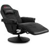 imageGoplus Massage Gaming Chair Racing Style Gaming Recliner wAdjustable Backrest and Footrest Ergonomic High Back PU Leather Computer Office Chair Swivel Game Chair wCup Holder and Side PouchBlack