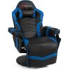 imageGoplus Massage Gaming Chair Racing Style Gaming Recliner wAdjustable Backrest and Footrest Ergonomic High Back PU Leather Computer Office Chair Swivel Game Chair wCup Holder and Side PouchBlue