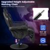 imageGoplus Massage Gaming Chair Racing Style Gaming Recliner wAdjustable Backrest and Footrest Ergonomic High Back PU Leather Computer Office Chair Swivel Game Chair wCup Holder and Side PouchBlack