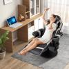 imageGoplus Massage Gaming Chair Racing Style Gaming Recliner wAdjustable Backrest and Footrest Ergonomic High Back PU Leather Computer Office Chair Swivel Game Chair wCup Holder and Side PouchGrey