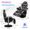imageGoplus Massage Gaming Chair Racing Style Gaming Recliner wAdjustable Backrest and Footrest Ergonomic High Back PU Leather Computer Office Chair Swivel Game Chair wCup Holder and Side PouchGrey