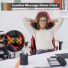 imageGoplus Massage Gaming Chair Reclining Backrest Handrails and Seat Height Adjustment Racing Computer Office Chair High Back Ergonomic PU Leather Swivel PC Game Chair with FootrestRed