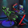 imageGoplus Massage Gaming Chair Reclining Backrest Seat Height Adjustment Racing Computer Office Chair Ergonomic High Back Swivel PC Game Chair with Headrest and Lumbar Cushion