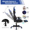 imageGoplus Massage Gaming Chair with LED Light Reclining Backrest Handrails and Seat Height Adjustment Racing Computer Office Chair with Footrest Ergonomic High Back PU Swivel Game Chair