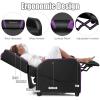 imageGoplus Massage Gaming Recliner Chair Racing Style PU Leather Single Recliner Sofa with Footrest Adjustable Modern Living Room Recliners Ergonomic Home Theater Recliner SeatPurple