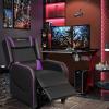 imageGoplus Massage Gaming Recliner Chair Racing Style PU Leather Single Recliner Sofa with Footrest Adjustable Modern Living Room Recliners Ergonomic Home Theater Recliner SeatPurple
