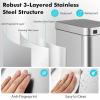 imageGoplus Slim Kitchen Trash Can 132 Gallon Motion Sensor Garbage Bin with Wing Lids AntiFingerprint Touchless Waste Bin with SoftClosing ampamp Stay Open Stainless Steel Garbage Can for Narrow Spaces