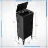 imageGoplus Stainless Steel Trash Can 13 Gallon Automatic Motion Sensor Garbage Can with Stayon Lid and Soft Closure Elevated Tall Waste Bin with Detachable Legs for Kitchen Office Black