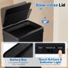 imageGoplus Stainless Steel Trash Can 13 Gallon Automatic Motion Sensor Garbage Can with Stayon Lid and Soft Closure Elevated Tall Waste Bin with Detachable Legs for Kitchen Office Black