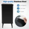 imageGoplus Stainless Steel Trash Can 13 Gallon Automatic Motion Sensor Garbage Can with Stayon Lid and Soft Closure Elevated Tall Waste Bin with Detachable Legs for Kitchen Office Black