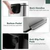 imageGoplus Step Trash Can Combo Set 106 Gal and 16 Gal Stainless Steel Waste Bin with Detachable Inner Buckets StayOpen ampamp SoftClosing Lids 2 Pack Garbage Can for Kitchen Bathroom ampamp Office