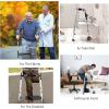 imageGoplus Walkers for Seniors Foldable Standard Walker with 5 Wheels and Removable Padded Armrests 440lbs Lightweight Walking Mobility Aid Folding Platform Walker for Elderly Handicap DisabledSilver  Black