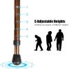 imageGoplus Walking Cane with Seat Heavy Duty Aluminum Alloy Crutch Chair with LED Light and Retractable 3 Legs Portable AntiSlip Seat Cane Lightweight Walking Stick for Seniors ElderlyCoffee