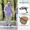 imageGoplus Walking Cane with Seat Heavy Duty Aluminum Alloy Crutch Chair with LED Light and Retractable 3 Legs Portable AntiSlip Seat Cane Lightweight Walking Stick for Seniors ElderlyBlack