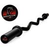imageGoplus 400Lbs Olympic EZ Curl Bar for Strength Training 48 Solid Steel Barbell Weight Lifting Bar Home Gym Equipment with Copper Sleeve and Bearing ConnectionBlack