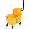 imageGoplus Commercial Mop Bucket Side Press Wringer Cleaning Caddy with 35 Quart Larger Capacity Yellow1 Count Pack of 1