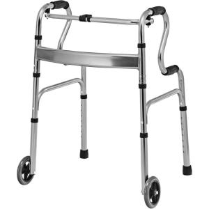 imageGoplus 3in1 StandAssist Folding Walker with 5quot Wheels Heavy Duty Walking Mobility Aid Supports up to 440lbs Can be Used as Toilet Safety Rail Narrow Drive Walkers for Seniors Elderly AdultGrey