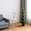 imageGOPLUS 4 Ft Artificial Boxwood Spiral Topiary Tree Fake Greenery Plants Leaves ampamp CementFilled Plastic Flower Pot Decorative Trees for Porch Home Office Indoor OutdoorGreen