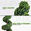 imageGOPLUS 4 Ft Artificial Boxwood Spiral Topiary Tree Fake Greenery Plants Leaves ampamp CementFilled Plastic Flower Pot Decorative Trees for Porch Home Office Indoor OutdoorGreen