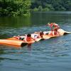 imageGoplus 12 x 6 Floating Water Pad 3Layer TearResistant XPE Foam Mat with Mooring Device and HookLoop Straps RollUp Floating Island for 46 Person on Pool Lake RiverOrange