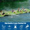 imageGoplus 12 x 6 Floating Water Pad 3Layer TearResistant XPE Foam Mat with Mooring Device and HookLoop Straps RollUp Floating Island for 46 Person on Pool Lake RiverGreen
